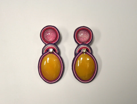 Lemon Drop Soutache Earrings