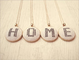 Hand-Stitched Initials Necklace