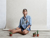 Light Blue Native Pendant Necklace