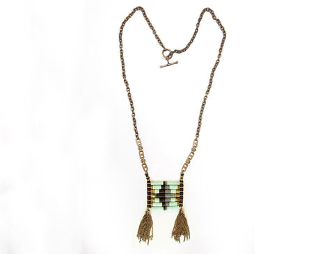 Light Blue Native Pendant Necklace