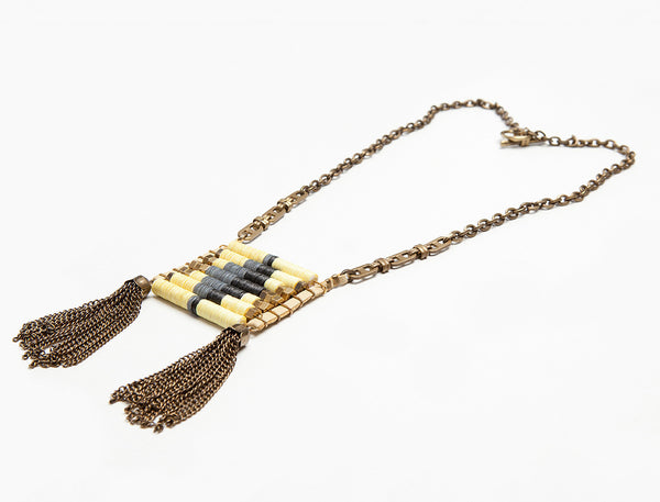 Light Yellow Native Pendant Necklace
