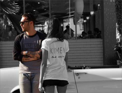 KIMEM Logo Print Sweater - Black & Grey