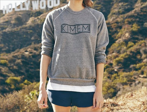 KIMEM Logo Print Sweater - Grey