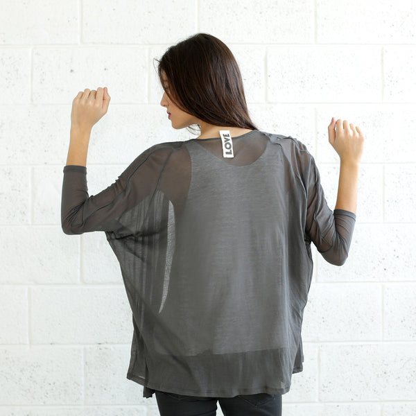 Love Cardigan, Dark Grey Naftul