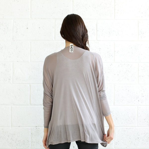 Love Cardigan, Light Grey Naftul