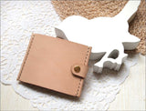 Handstitched Personalized Leather Money Clip Wallet