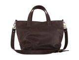 12 Juillet Noon - Medium Leather Tote Bag (Dark Brown)