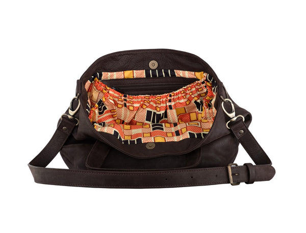 12 Juillet Noon - Medium Leather Tote Bag (Dark Brown)
