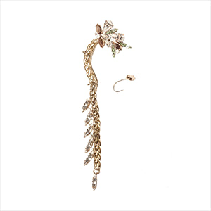 Crystal Flora Ear Cuff