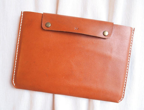 Handstitched Personalized Leather iPad Mini Case