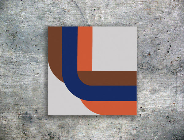 "Right Angle" Blue Brown