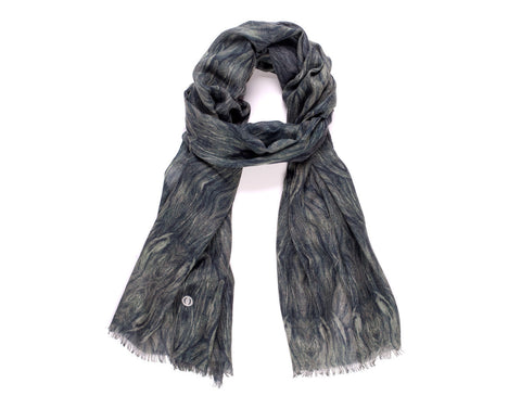 Black Feather Cashmere and Silk Scarf