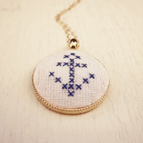 Hand-Stitched Anchor Necklace