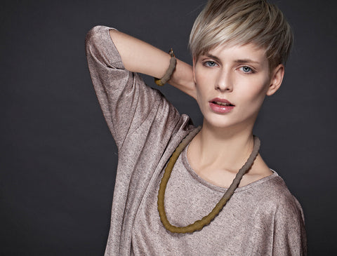 Asymmetric Wrapped Beaded Necklace