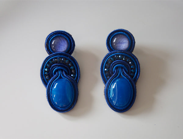 Azul Navy Soutache Earrings