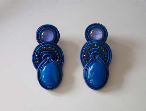 Azul Navy Soutache Earrings