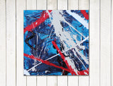 acrylic painting on canvas hira blue