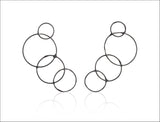 Black Circle Earrings