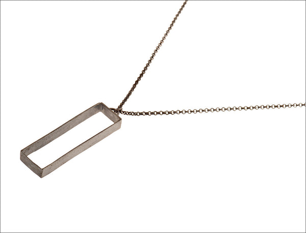Black Rectangle Necklace