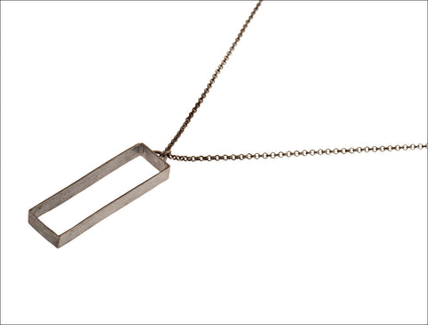 Black Rectangle Necklace