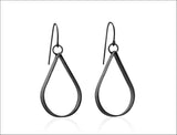 Black Teardrop Earrings