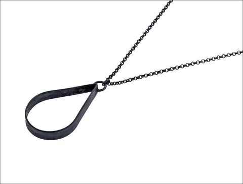 Black Teardrop Necklace