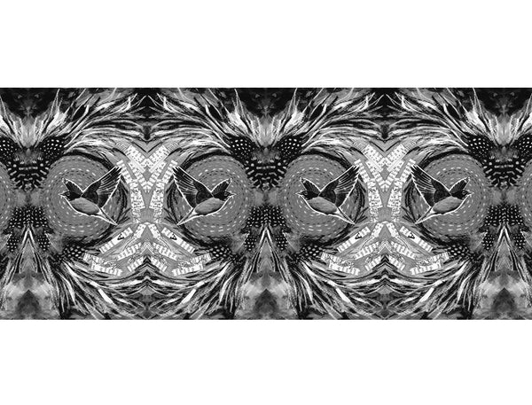 Black and White Bird Scarf