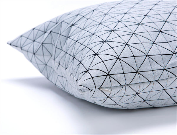 Black & White Origami Geometric Pillow
