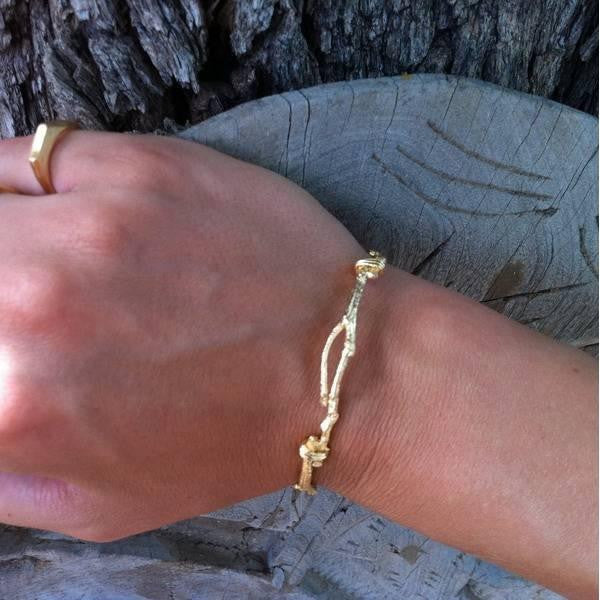 Golden Branch Cuff Bracelet