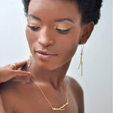 Golden Tree Branch Necklace