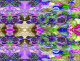 Brown and Purple Floral Printed Scarf