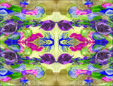 Brown and Purple Floral Printed Scarf