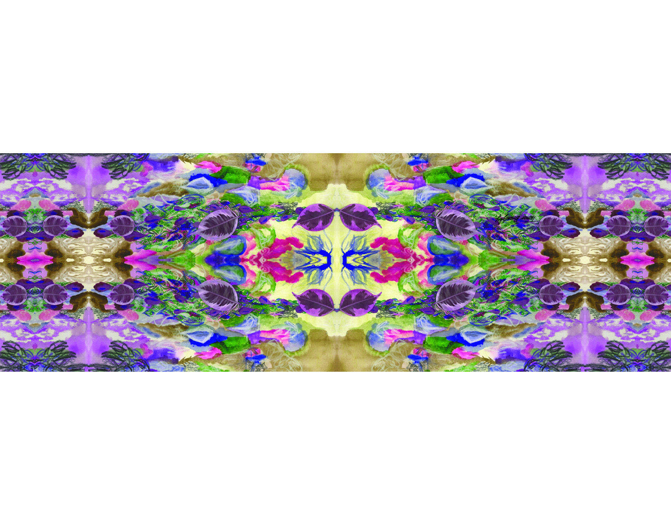 Brown and Purple Floral Printed Scarf