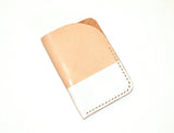 Leather Card Case - Natural/White