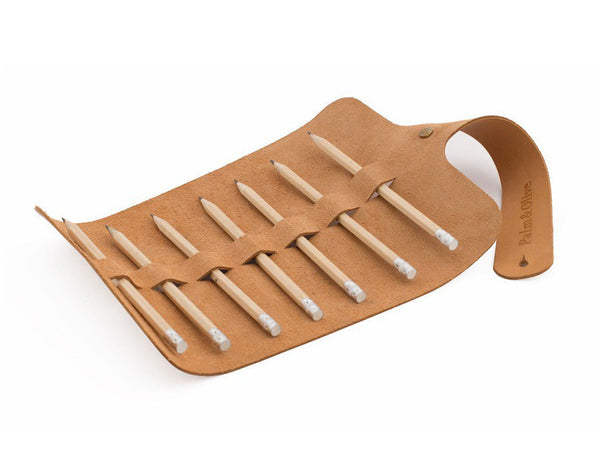 Leather Case - Brown Palm&Olive