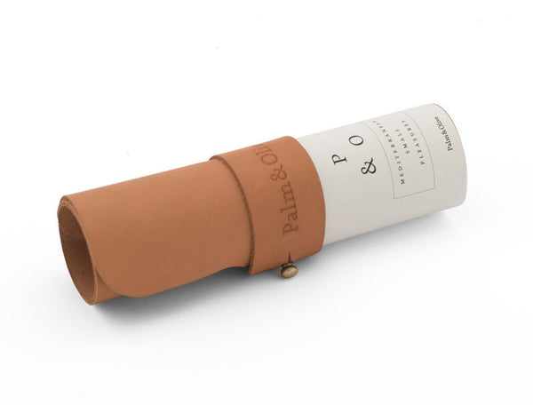 Leather Case - Brown Palm&Olive