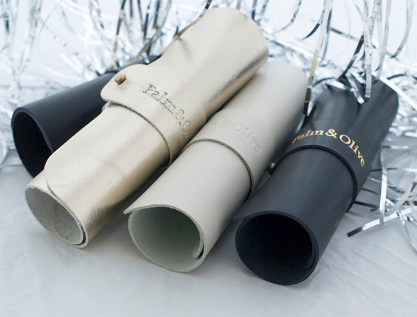 Leather Case - Light Grey Palm&Olive
