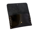 Leather Clutch Palm & Olive