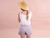 Crop Top with Ribbon Straps