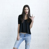 Cropped T - Black Naftul