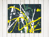 acrylic painting on canvas hira black