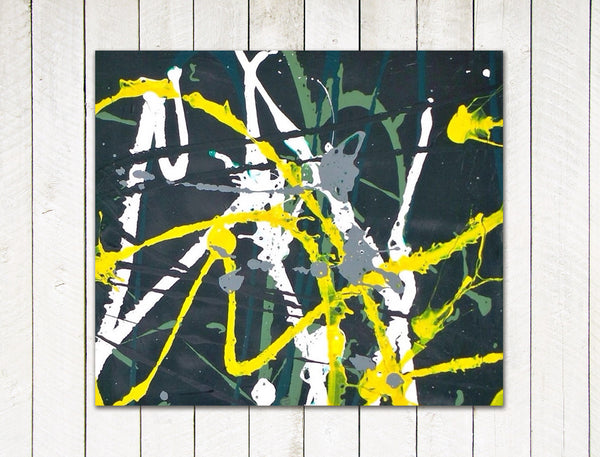 acrylic painting on canvas hira black