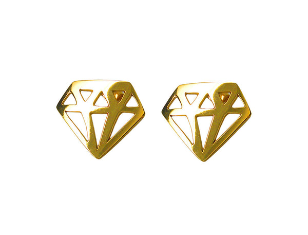 Diamond Earrings (Gold Vermeil)