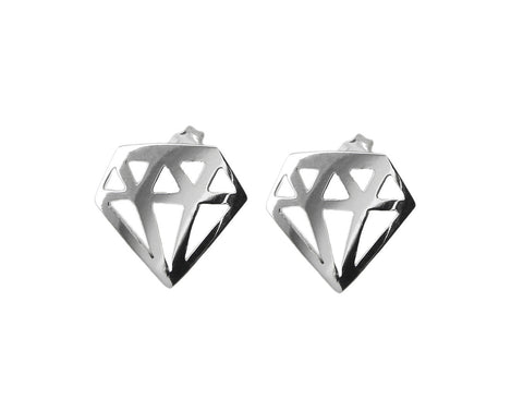 Diamond Earrings (Silver)