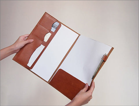 Handstitched Leather Document Folder