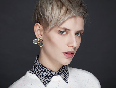 Drop and Marquise-Linked Earrings