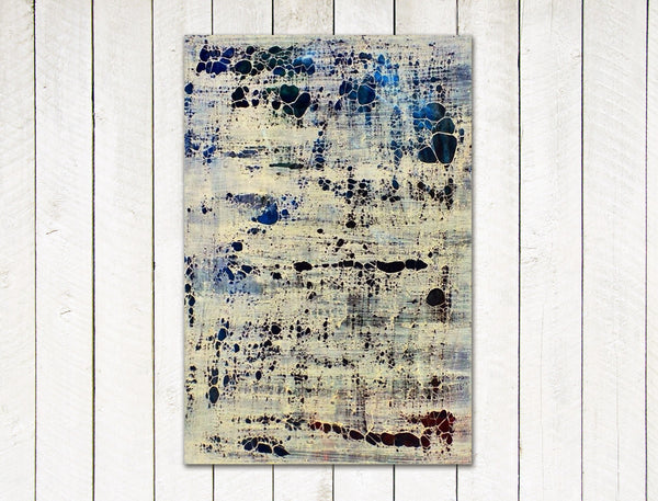 acrylic painting on canvas lace tissue