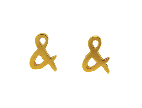 & - What? Earrings (Gold Vermeil)