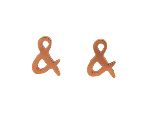 & - What? Earrings (Rose-Gold Vermeil)