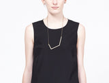Geometric Brass Statement Necklace